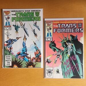Transformers #21 & #23, 1980s comic books (Lot of 2)
